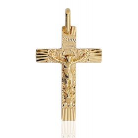 Croix or 18 carats avec christ