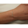 Bracelet ajustable diamant 0,060 carat et or jaune 18 carats