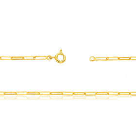 Chaine de cheville "forçat" 2,6 mm et or jaune 18 carats