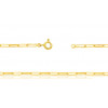 Chaine de cheville "forçat" 2,6 mm et or jaune 18 carats