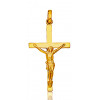 Pendentif croix et Christ en or jaune 18 carats