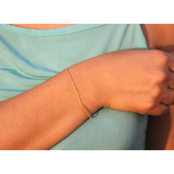 Bracelet or jaune 18 carats "corde"