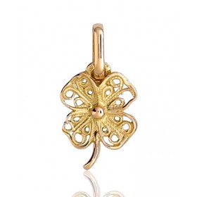 Pendentif or 18 carats "trèfle"