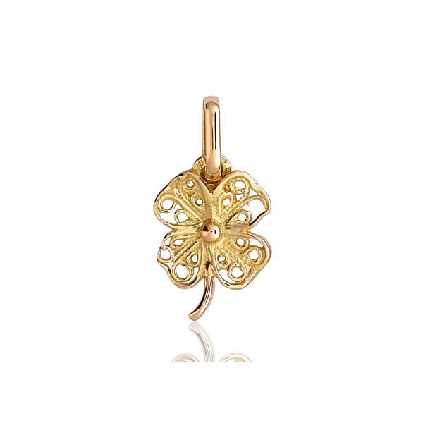 Pendentif or 18 carats "trèfle"