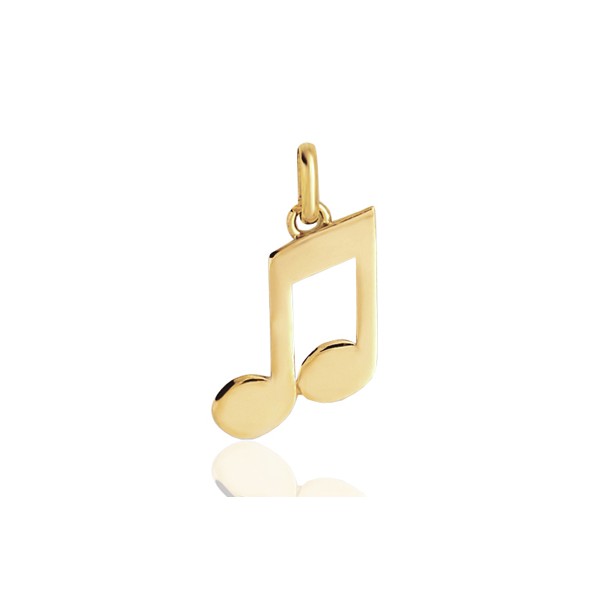 Pendentif or 18 carats "note de musique"