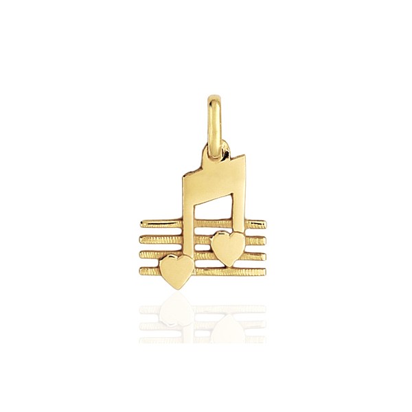 Pendentif or 18 carats "double croche"