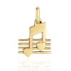 Pendentif or 18 carats "double croche"