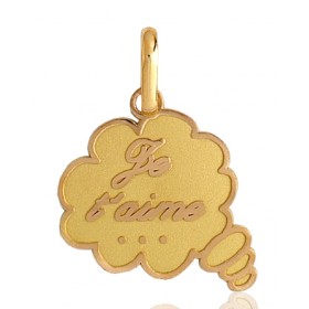 Pendentif or 18 carats "je t'aime"