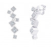 Boucles d'oreille diamant 0,20 et or blanc 18 carats