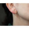 Boucles d'oreilles or jaune 18 carats pendants