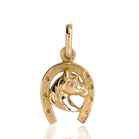 Pendentif en or 18 carats "équitation"