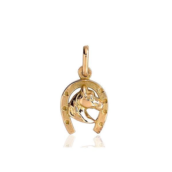 Pendentif en or 18 carats "équitation"