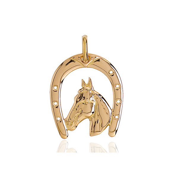 Pendentif en or 18 carats "équitation"