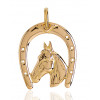 Pendentif en or 18 carats "équitation"