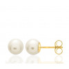 Boucles d'oreilles perle de culture 3,5 mm et or 18 carat
