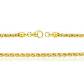 Chaine or jaune 18 carats "spiga" 40 cm