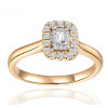 Bague diamant 0,25 carat et or jaune 18 carats