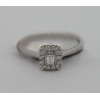 Bague diamant 0,25 carat et or blanc 18 carats