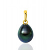 Pendentif or jaune 18 carats et perle de Tahiti 9/10 mm