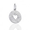 Pendentif or blanc 18 carats et diamant 0,25 carat