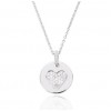 Chaine et pendentif en or blanc 18 carats et diamant 0,11 carat