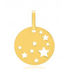 Pendentif en or jaune 18 carats "étoiles" 16 mm