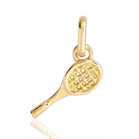 Pendentif en or 18 carats "raquette de tennis"