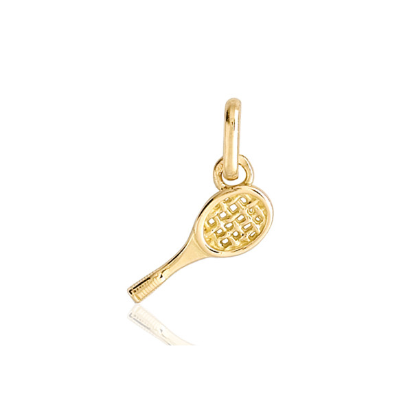 Pendentif en or 18 carats "raquette de tennis"