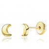 Boucles d'oreilles or 18 carats "croissant de lune"