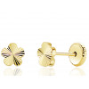 Boucles d'oreilles or 18 carats "fleur" pour enfant