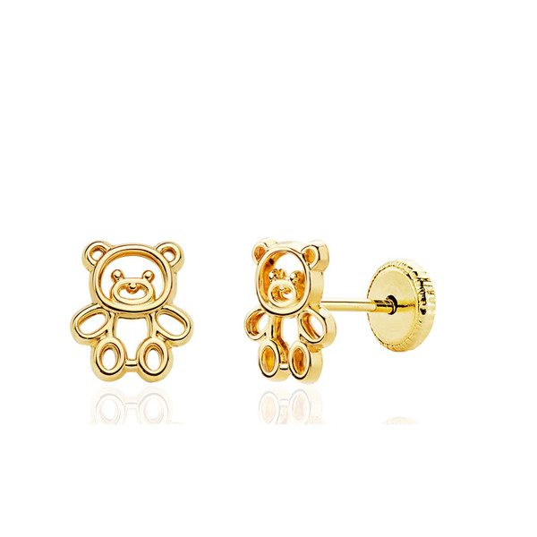 Boucles d'oreilles or 18 carats "ourson"