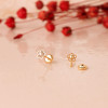 Boucles d'oreilles or 18 carats et perles pour enfant 5 mm