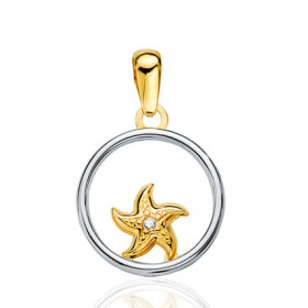 Pendentif deux ors 18 carats "étoile de mer"