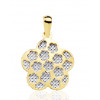 Pendentif deux ors 18 carats "fleur"