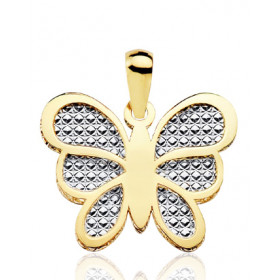 Pendentif deux ors 18 carats "papillon"