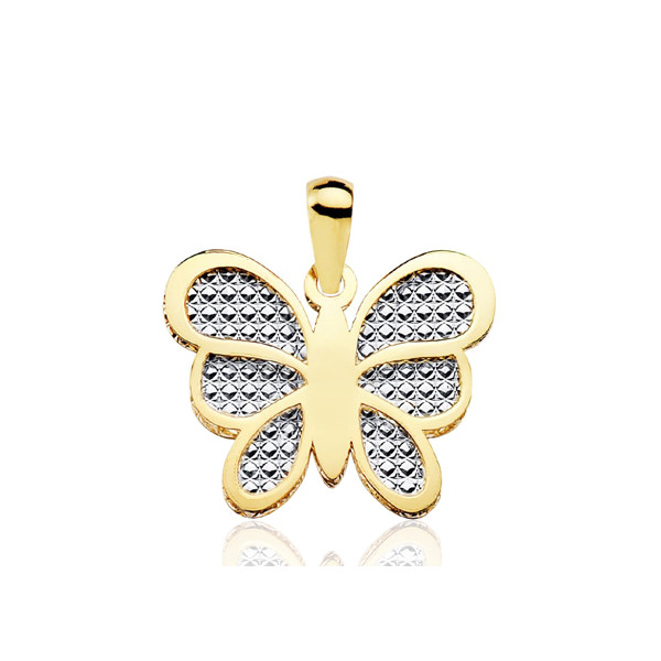 Pendentif deux ors 18 carats "papillon"