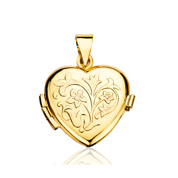 Pendentif cassolette en or jaune 18 carats "cœur"