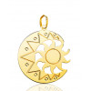 Pendentif or 18 carats "lune et soleil"