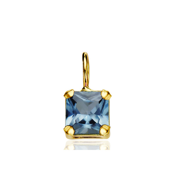 Pendentif or jaune 18 carats "aigue-marine"