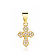 Pendentif croix en or 18 carats et zirconiums