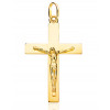 Pendentif croix et Christ en or jaune 18 carats