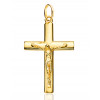 Pendentif croix et Christ en or jaune 18 carats