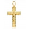 Pendentif croix et Christ en or jaune 18 carats