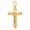 Pendentif croix et Christ en or jaune 18 carats