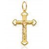 Pendentif croix et Christ en or jaune 18 carats