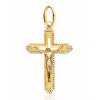 Pendentif croix et Christ en or jaune 18 carats