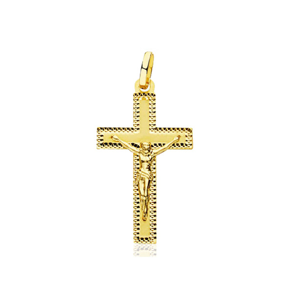 Pendentif croix et Christ en or 18 carats