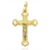 Pendentif croix et Christ en or jaune 18 carats