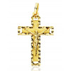 Pendentif croix et Christ en or jaune 18 carats