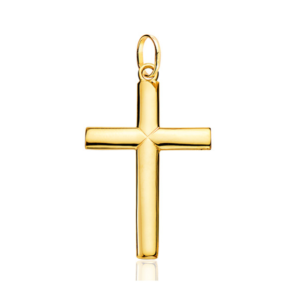 Pendentif croix en or jaune 18 carats